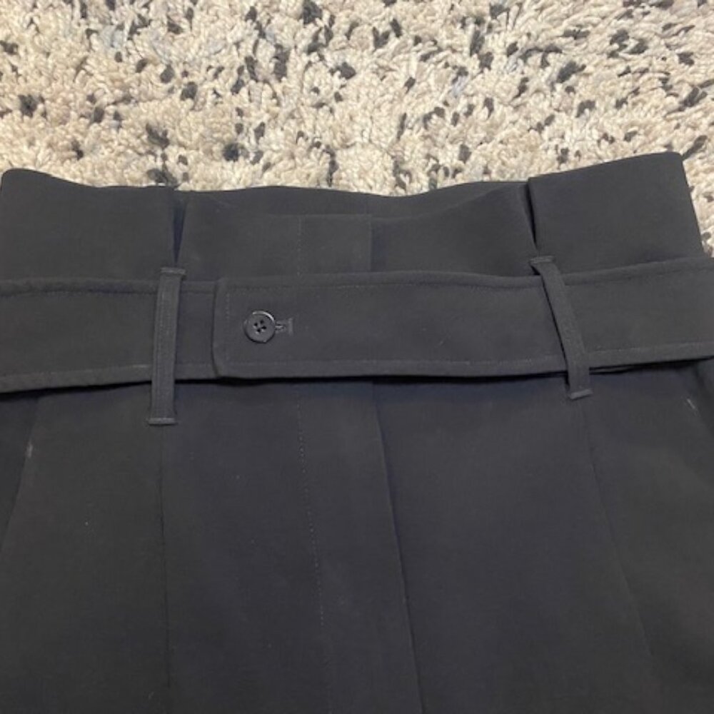 BABATON Aritzia Jermaine Black Wide Leg Pants size 8 Paper Bag Tie Belt - Picture 5 of 16